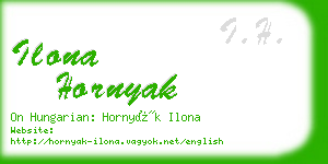 ilona hornyak business card